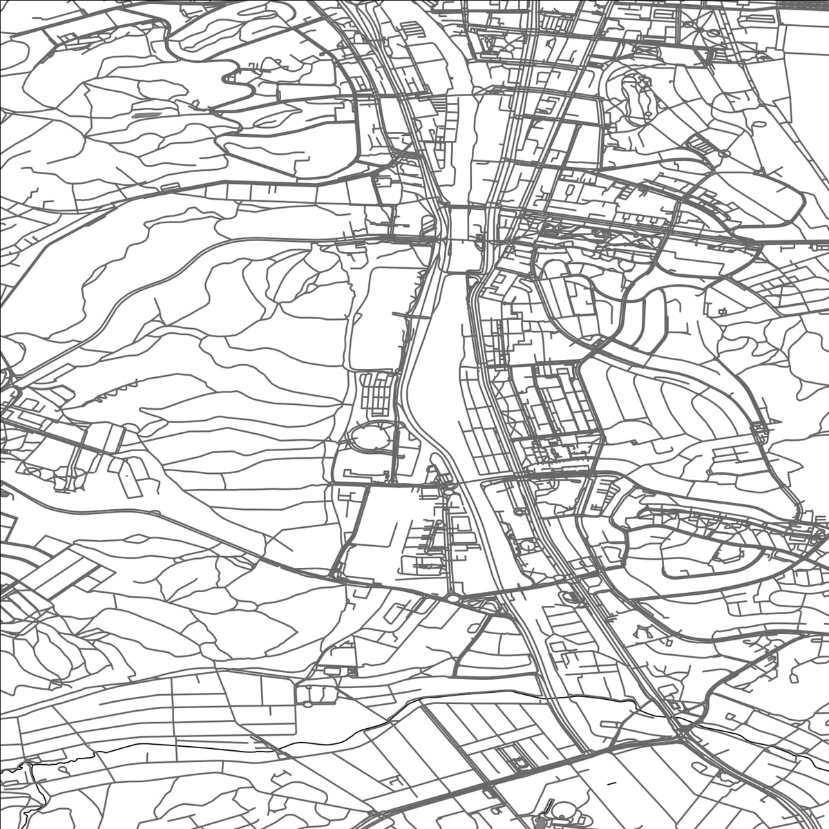 ROAD MAP OF GDYNIA, POLAND BY MAPBAKES