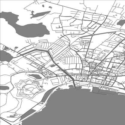 ROAD MAP OF GIZYCKO, POLAND BY MAPBAKES