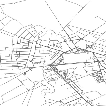 ROAD MAP OF GLOWNO, POLAND BY MAPBAKES