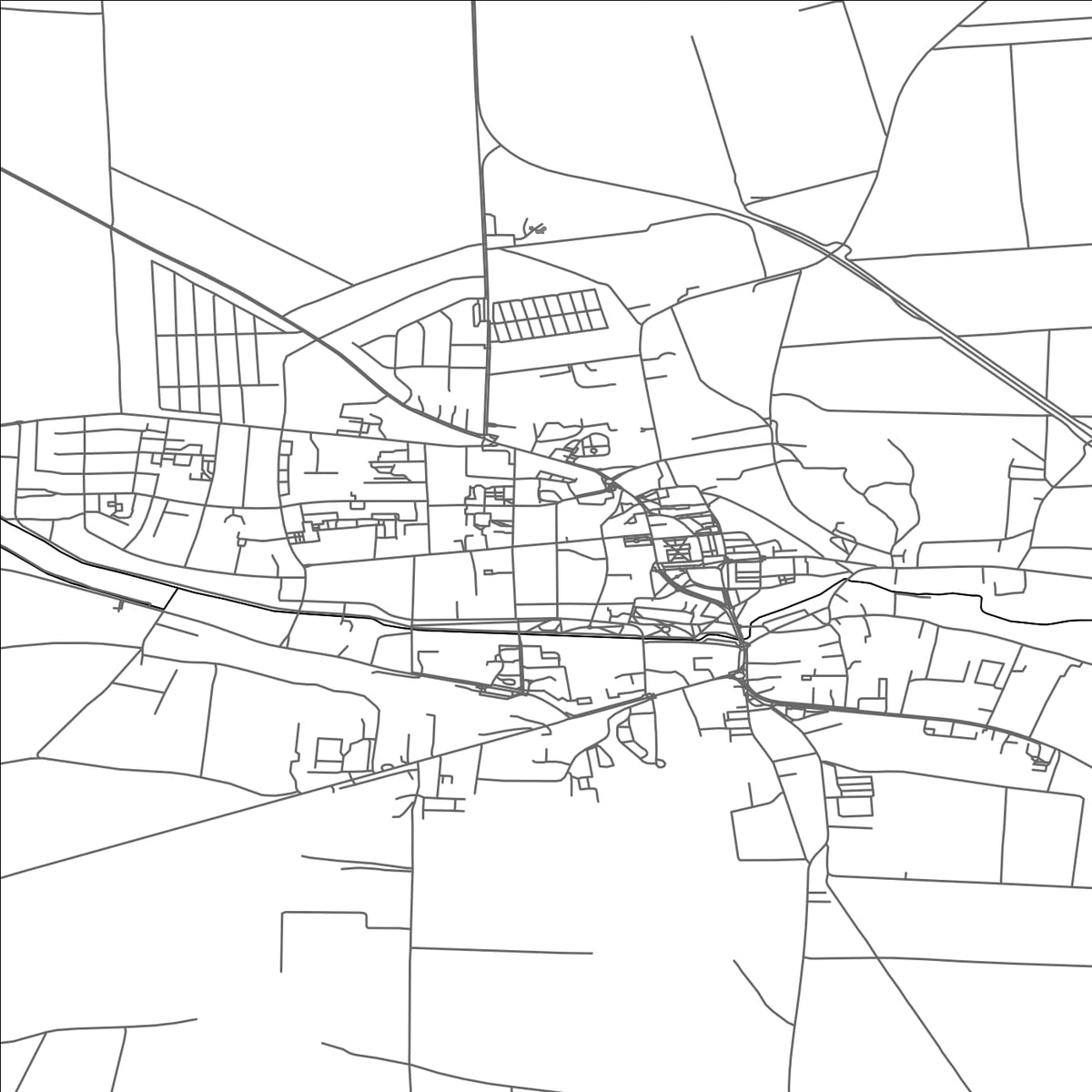 ROAD MAP OF GLUBCZYCE, POLAND BY MAPBAKES