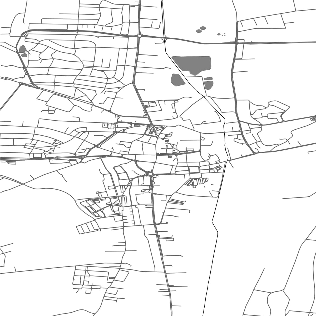 ROAD MAP OF GOSTYN, POLAND BY MAPBAKES