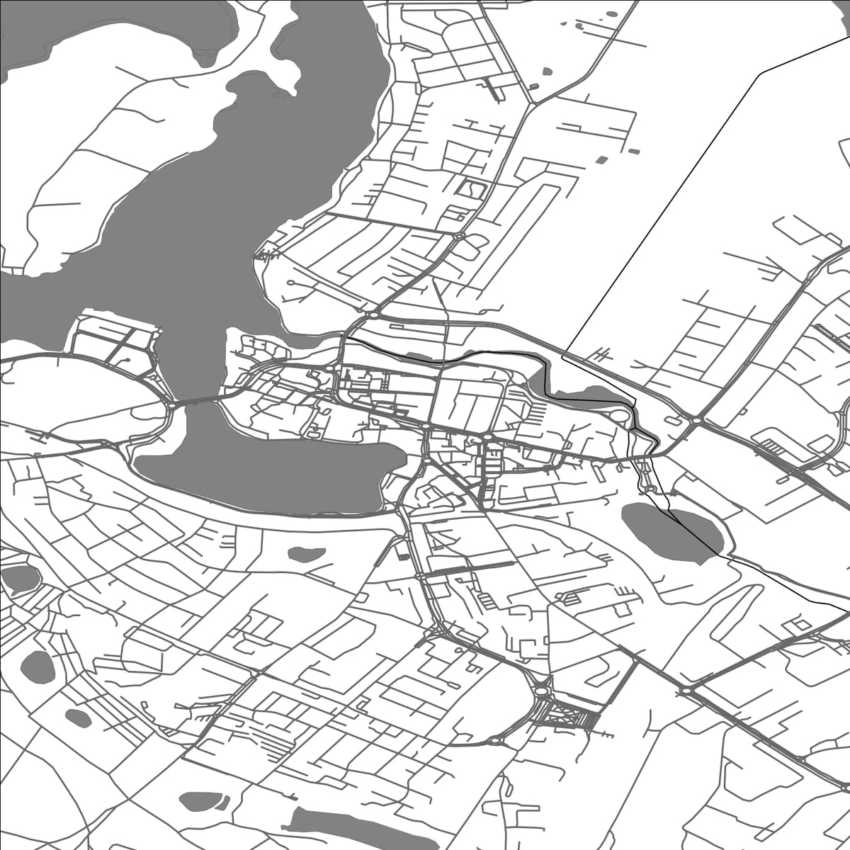 ROAD MAP OF ILAWA, POLAND BY MAPBAKES