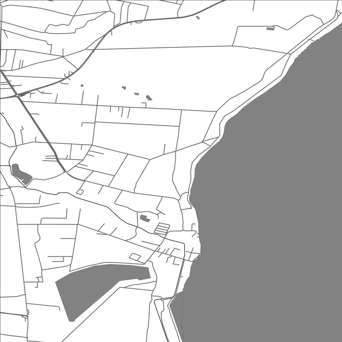 ROAD MAP OF IMIELIN, POLAND BY MAPBAKES