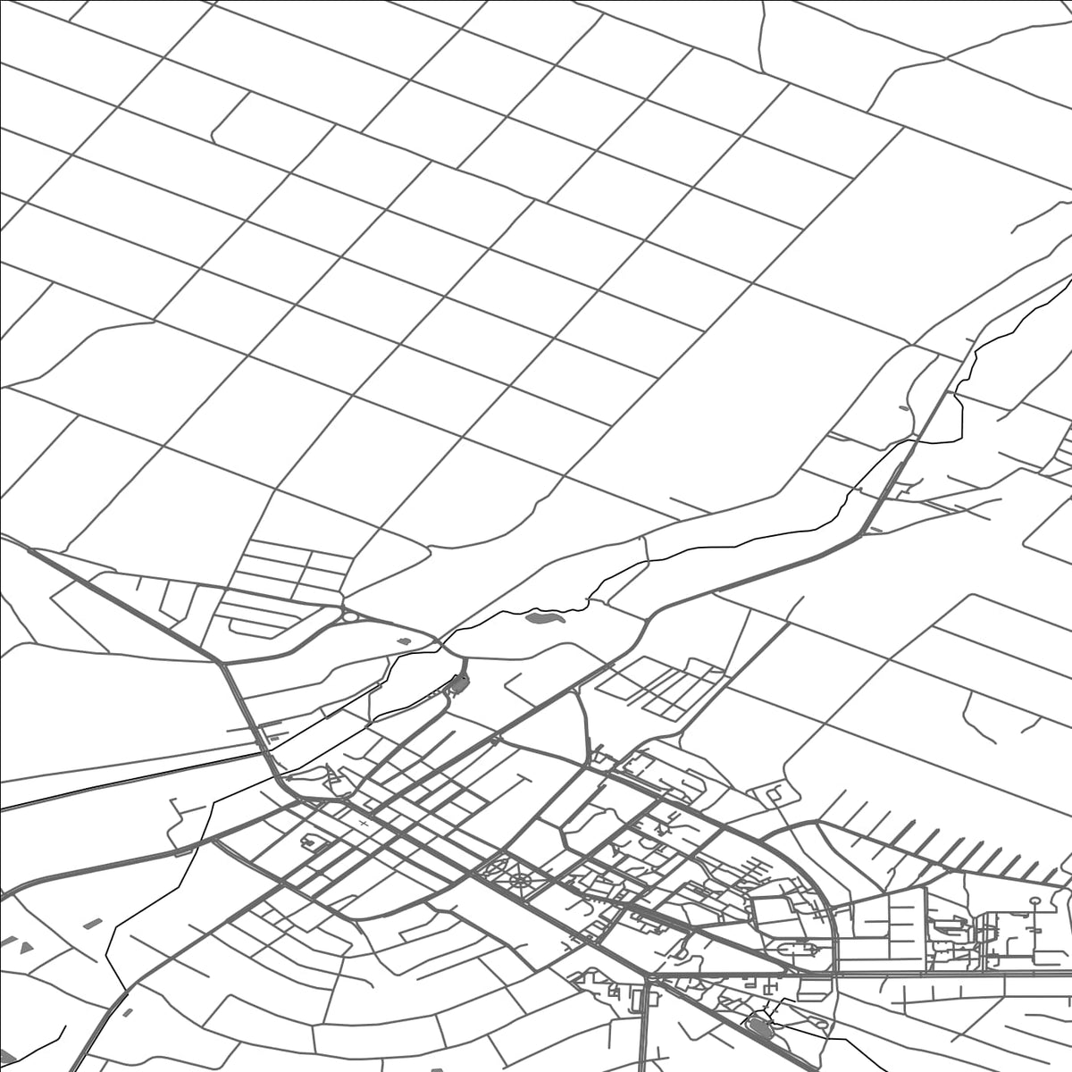 ROAD MAP OF JANOW LUBELSKI, POLAND BY MAPBAKES