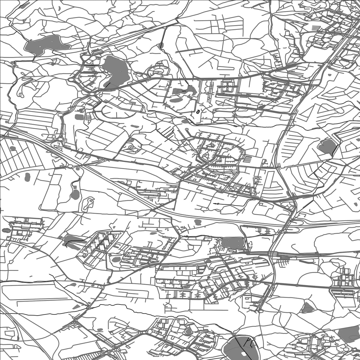 ROAD MAP OF JASIEN, POLAND BY MAPBAKES