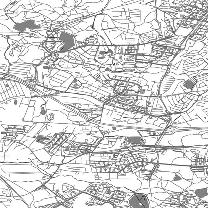 ROAD MAP OF JASIEN, POLAND BY MAPBAKES