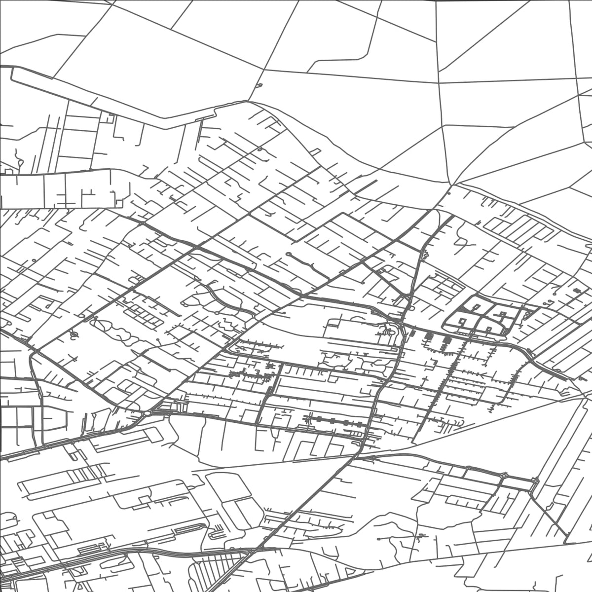 ROAD MAP OF JOZEFOSLAW, POLAND BY MAPBAKES