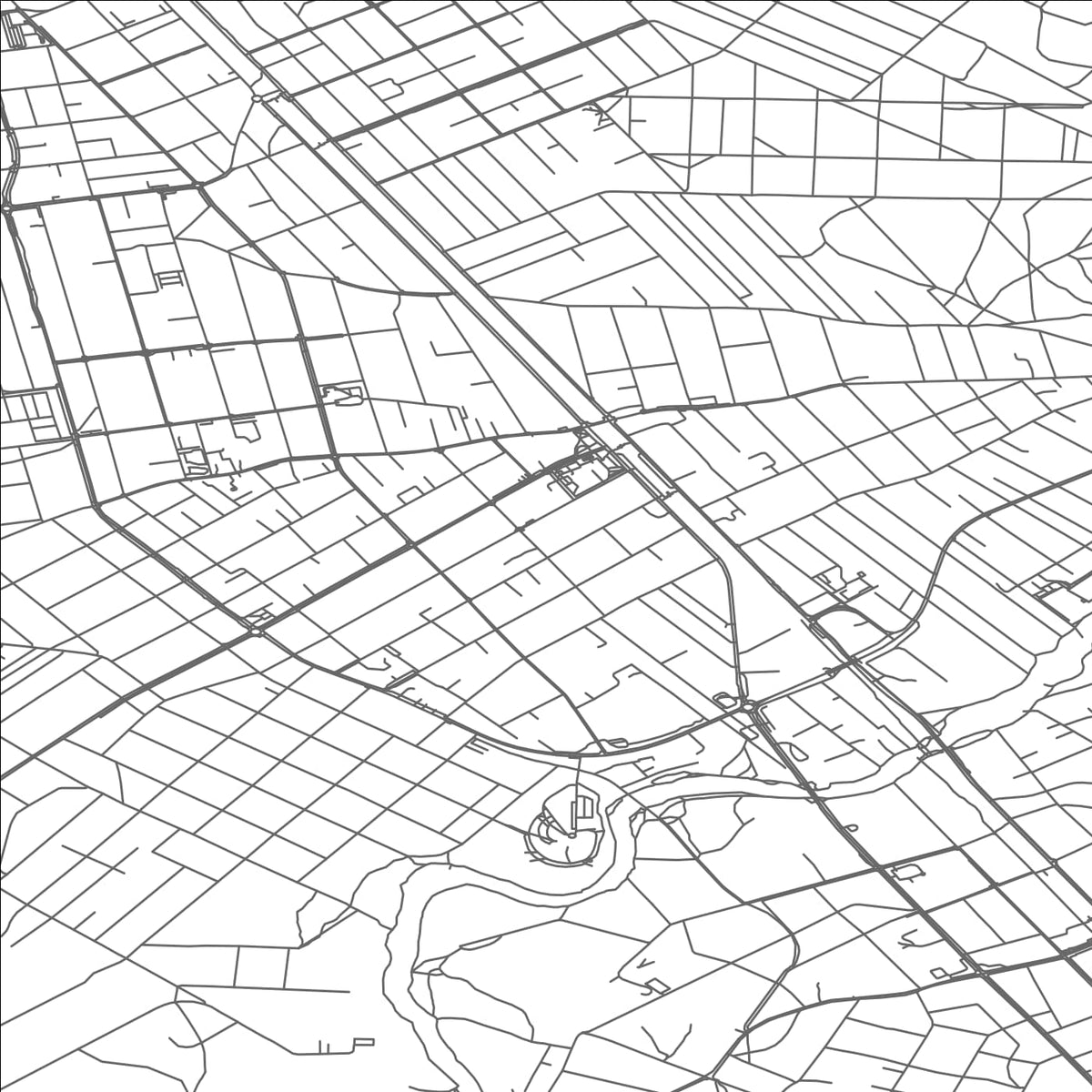 ROAD MAP OF JOZEFOW, POLAND BY MAPBAKES