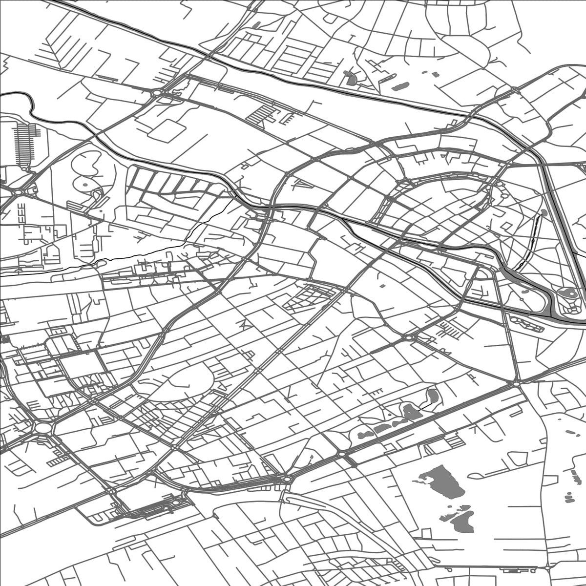 ROAD MAP OF KALISZ, POLAND BY MAPBAKES