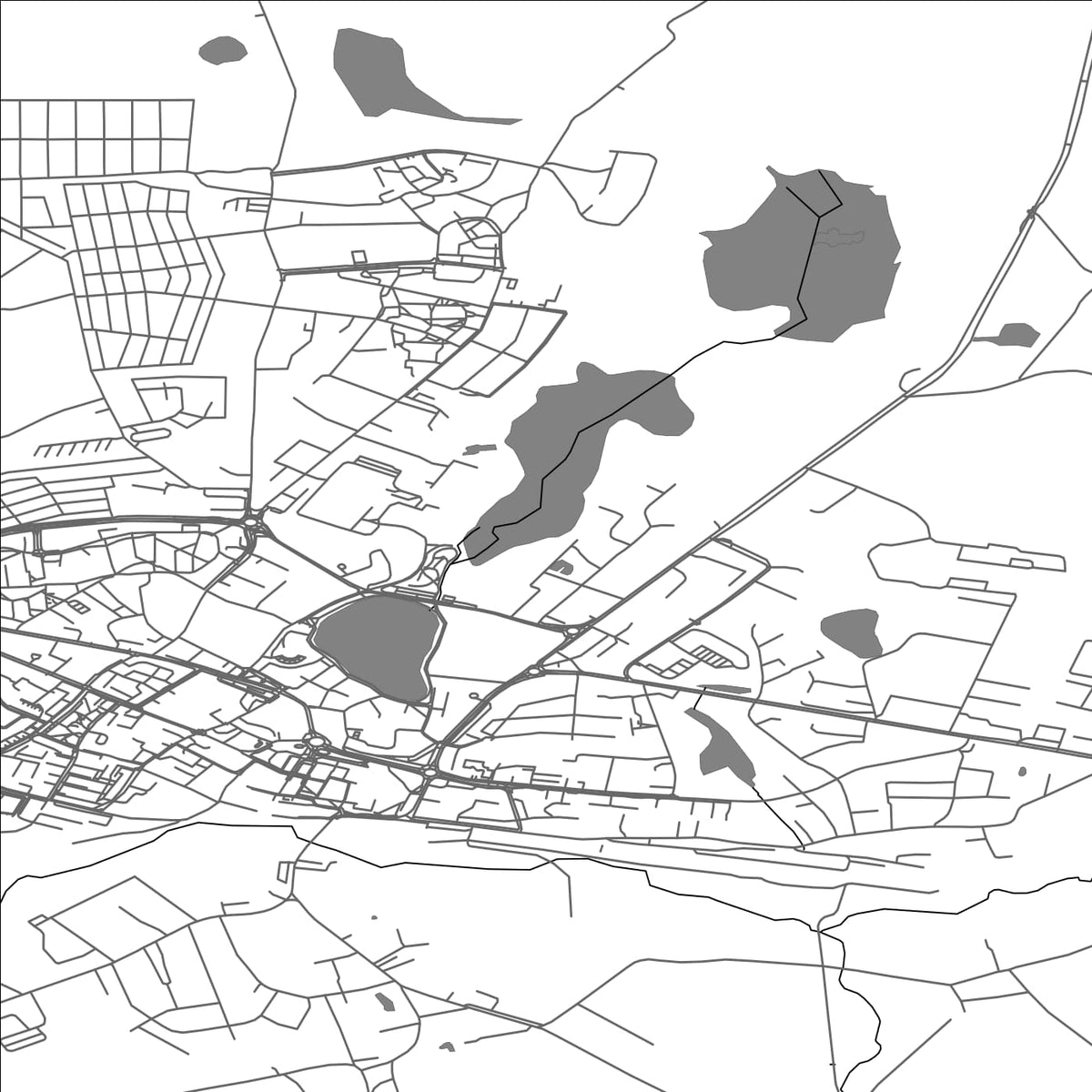 ROAD MAP OF KETRZYN, POLAND BY MAPBAKES