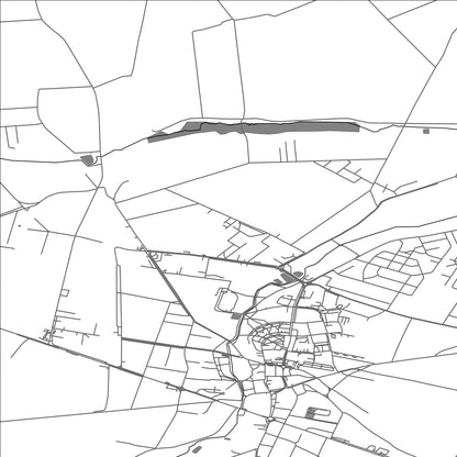 ROAD MAP OF KLOBUCK, POLAND BY MAPBAKES