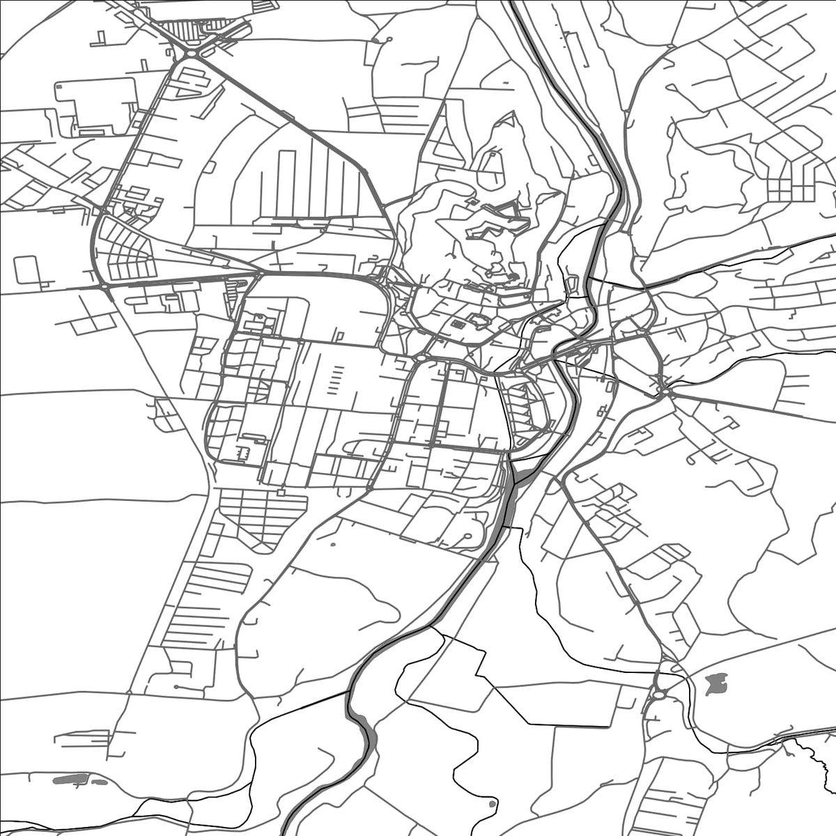 ROAD MAP OF KLODZKO, POLAND BY MAPBAKES