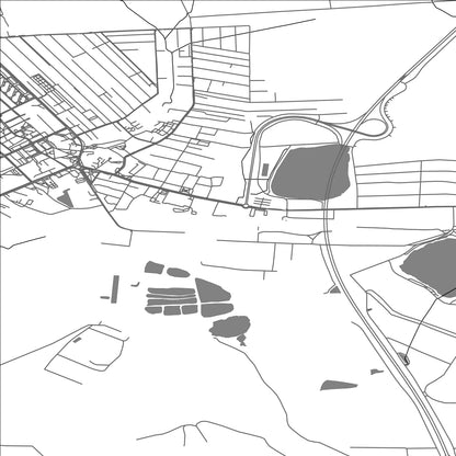 ROAD MAP OF KNUROW, POLAND BY MAPBAKES