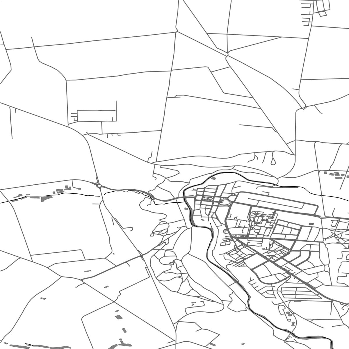 ROAD MAP OF KORONOWO, POLAND BY MAPBAKES
