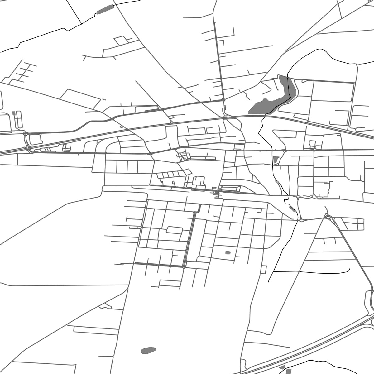 ROAD MAP OF KOSTRZYN, POLAND BY MAPBAKES