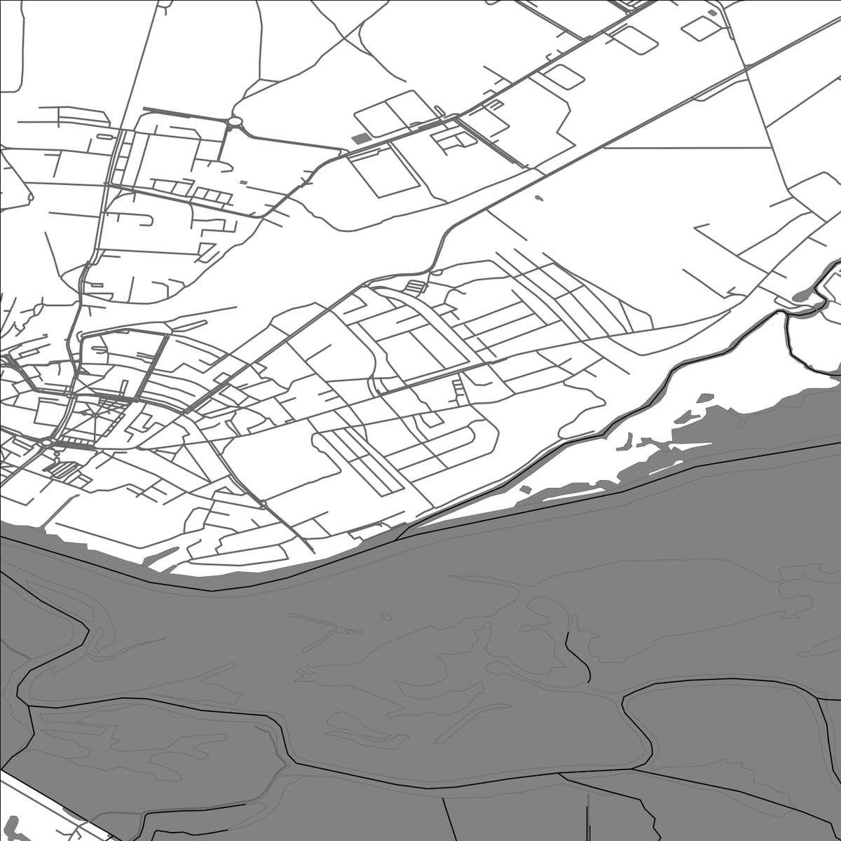 ROAD MAP OF KOSTRZYN NAD ODRA, POLAND BY MAPBAKES