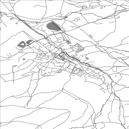 ROAD MAP OF KOWARY, POLAND BY MAPBAKES