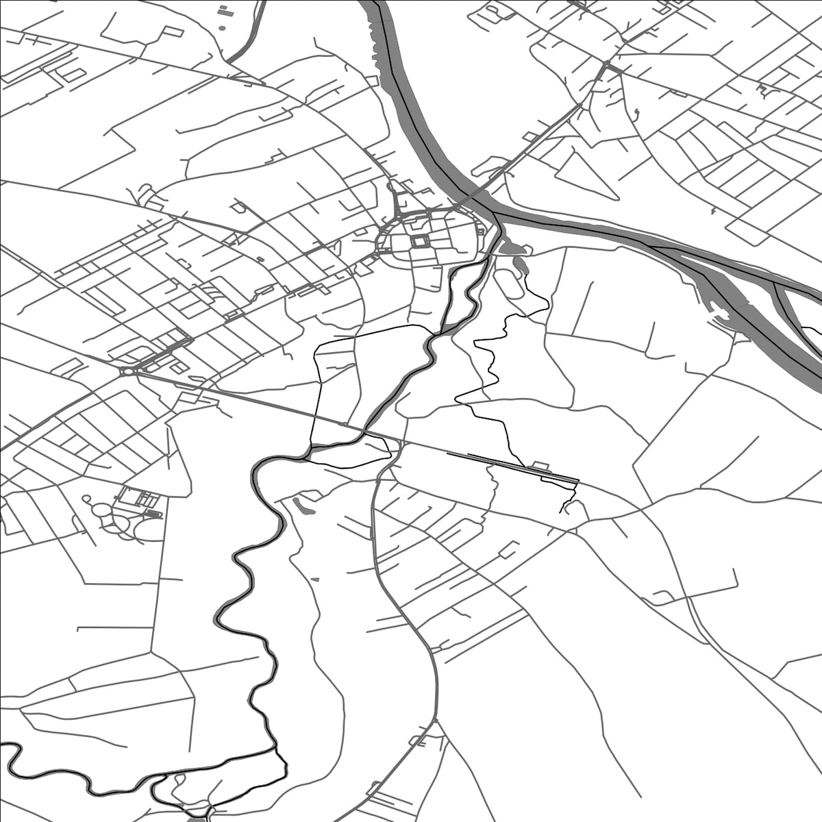 ROAD MAP OF KRAPKOWICE, POLAND BY MAPBAKES
