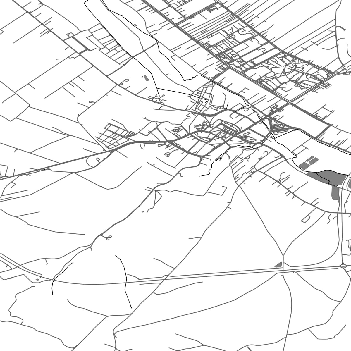 ROAD MAP OF KRASNIK, POLAND BY MAPBAKES