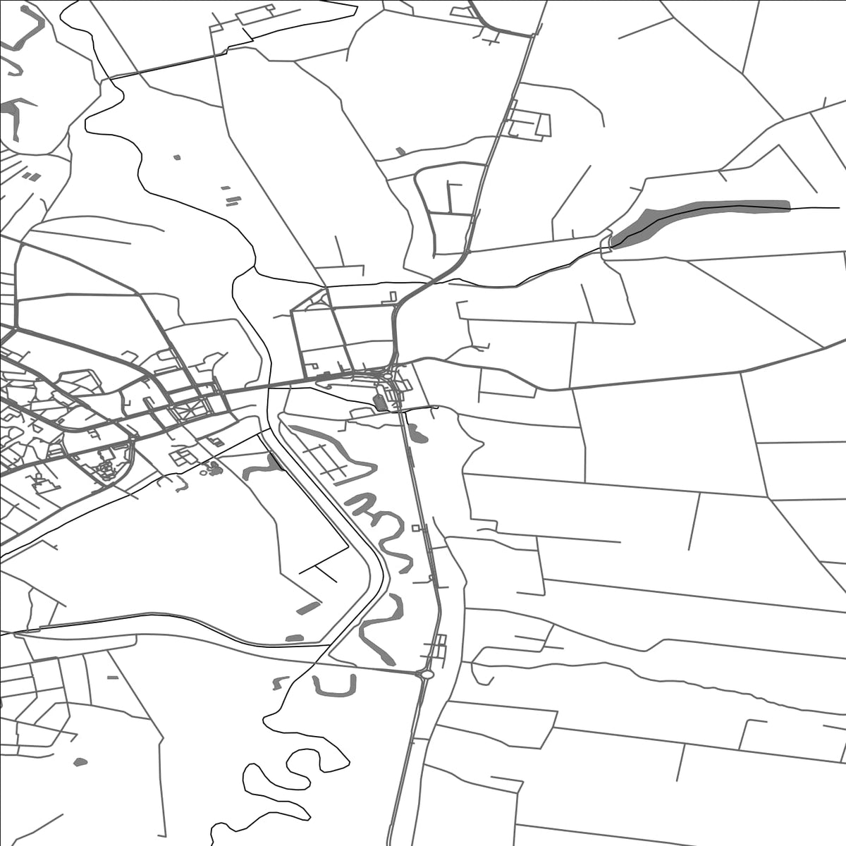 ROAD MAP OF KRASNYSTAW, POLAND BY MAPBAKES