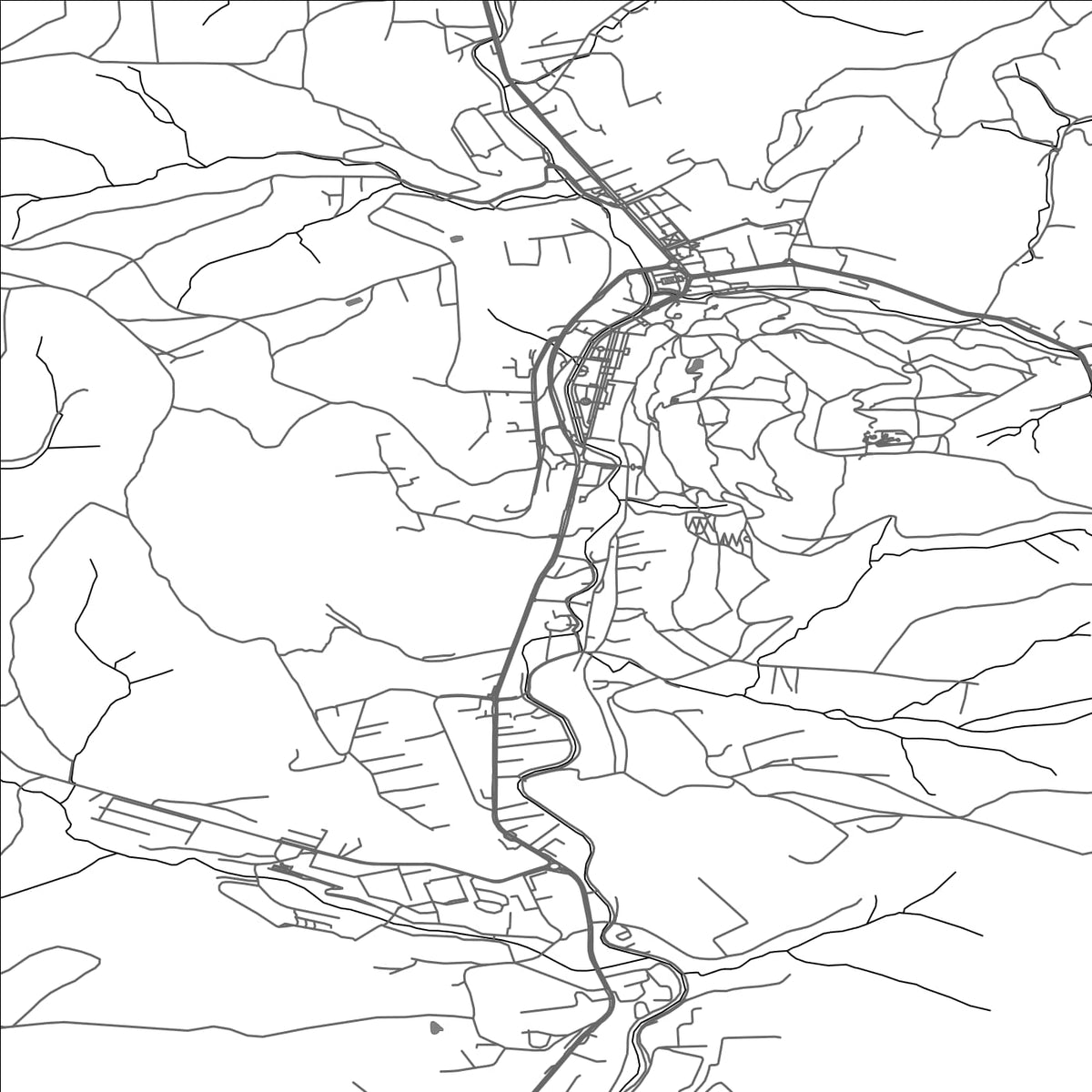 ROAD MAP OF KRYNICA, POLAND BY MAPBAKES