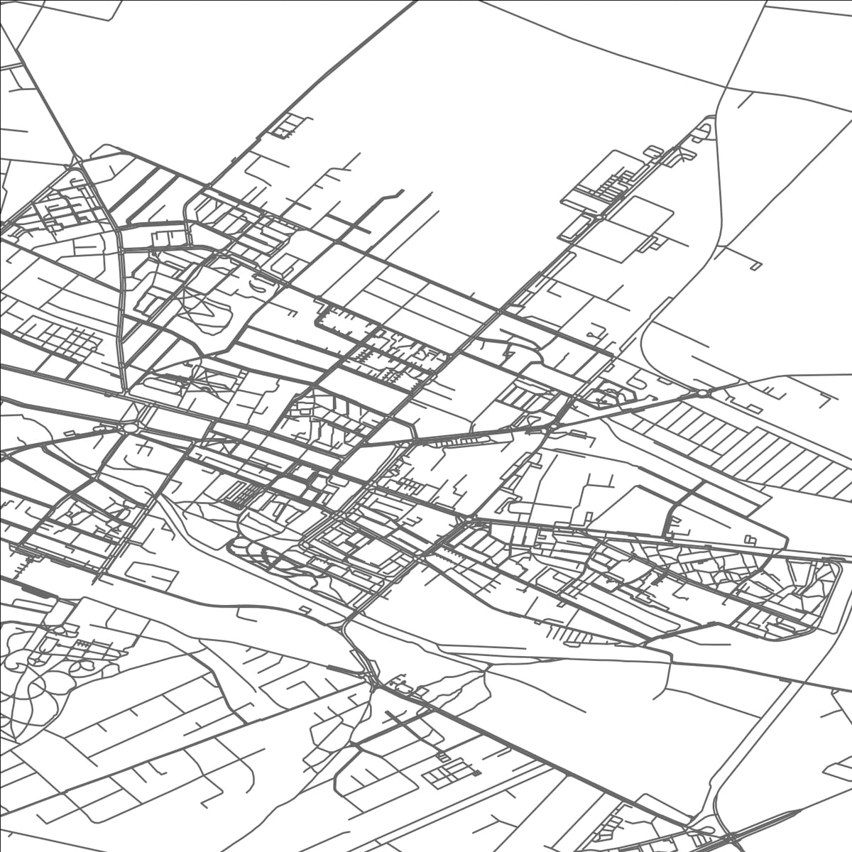 ROAD MAP OF KUTNO, POLAND BY MAPBAKES