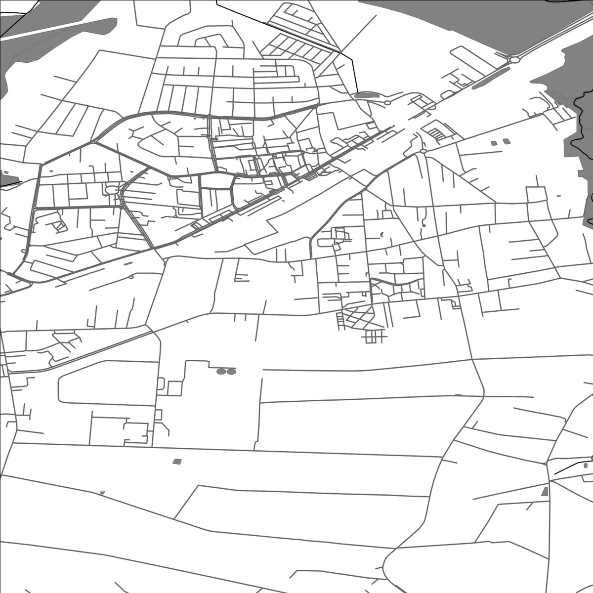 ROAD MAP OF LAPY, POLAND BY MAPBAKES