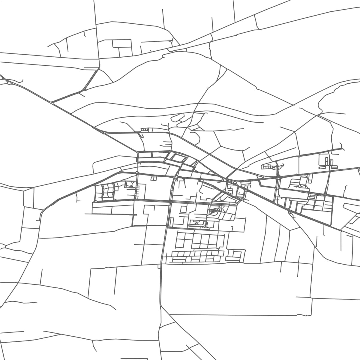 ROAD MAP OF LASK, POLAND BY MAPBAKES