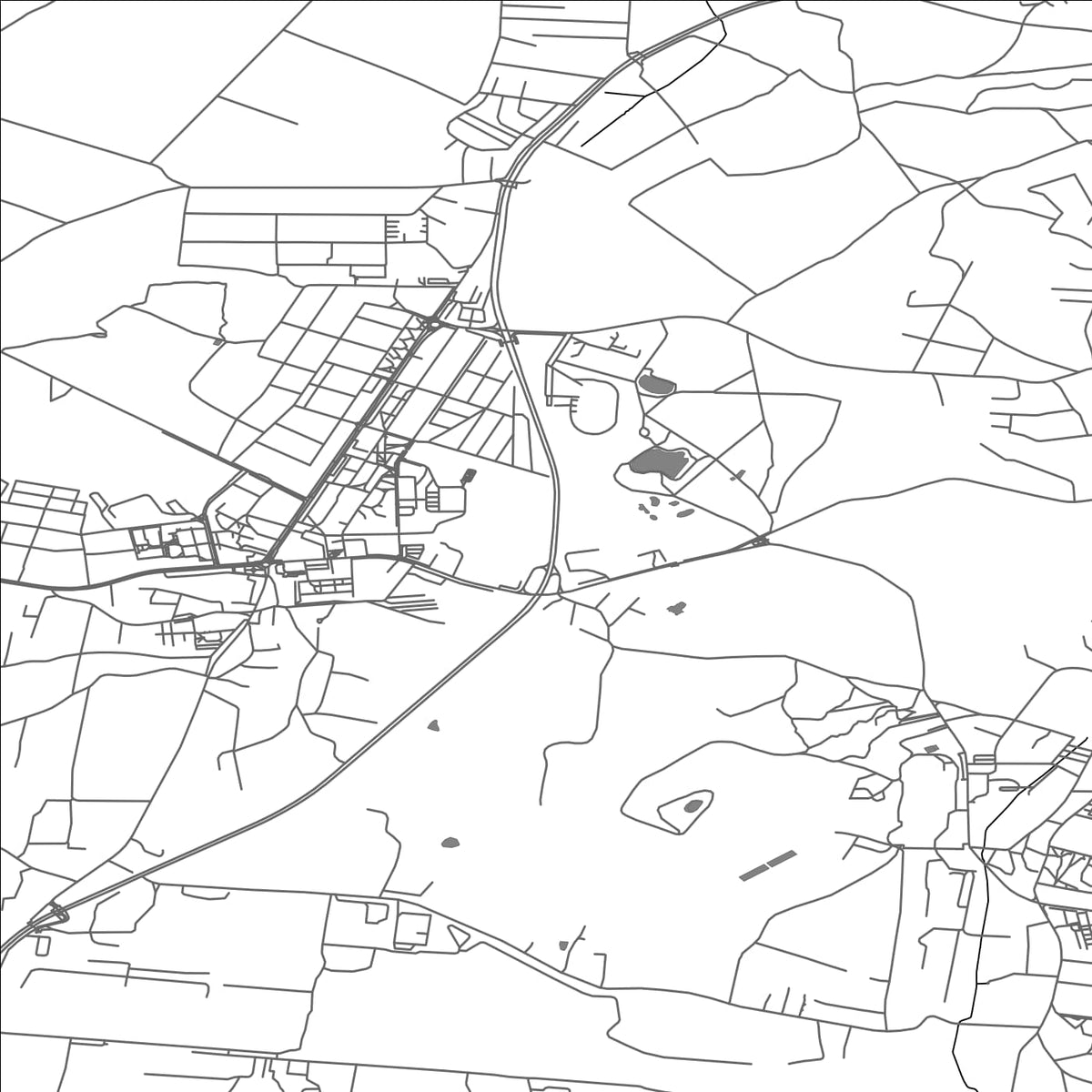 ROAD MAP OF LAZISKA GORNE, POLAND BY MAPBAKES