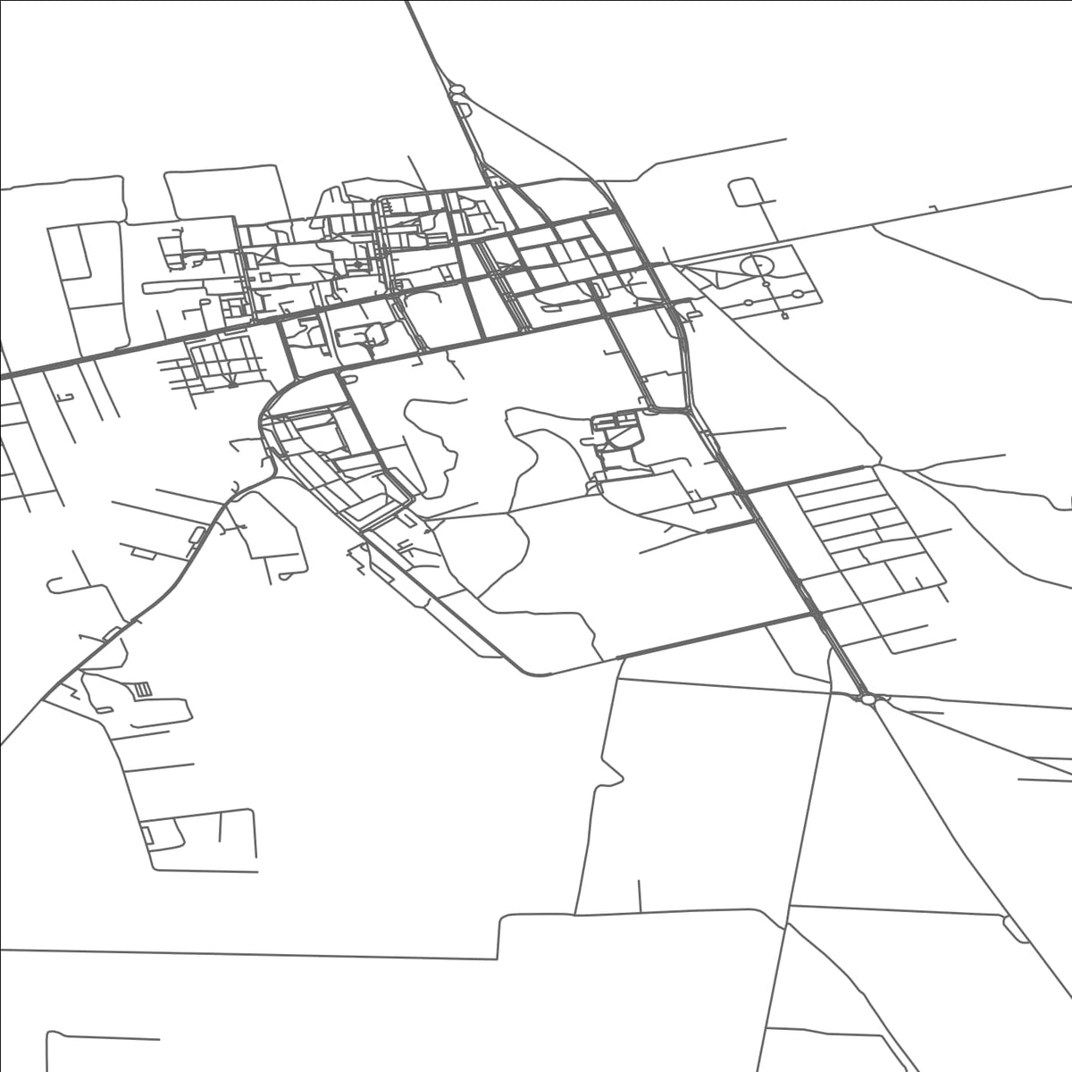 ROAD MAP OF LECZYCA, POLAND BY MAPBAKES
