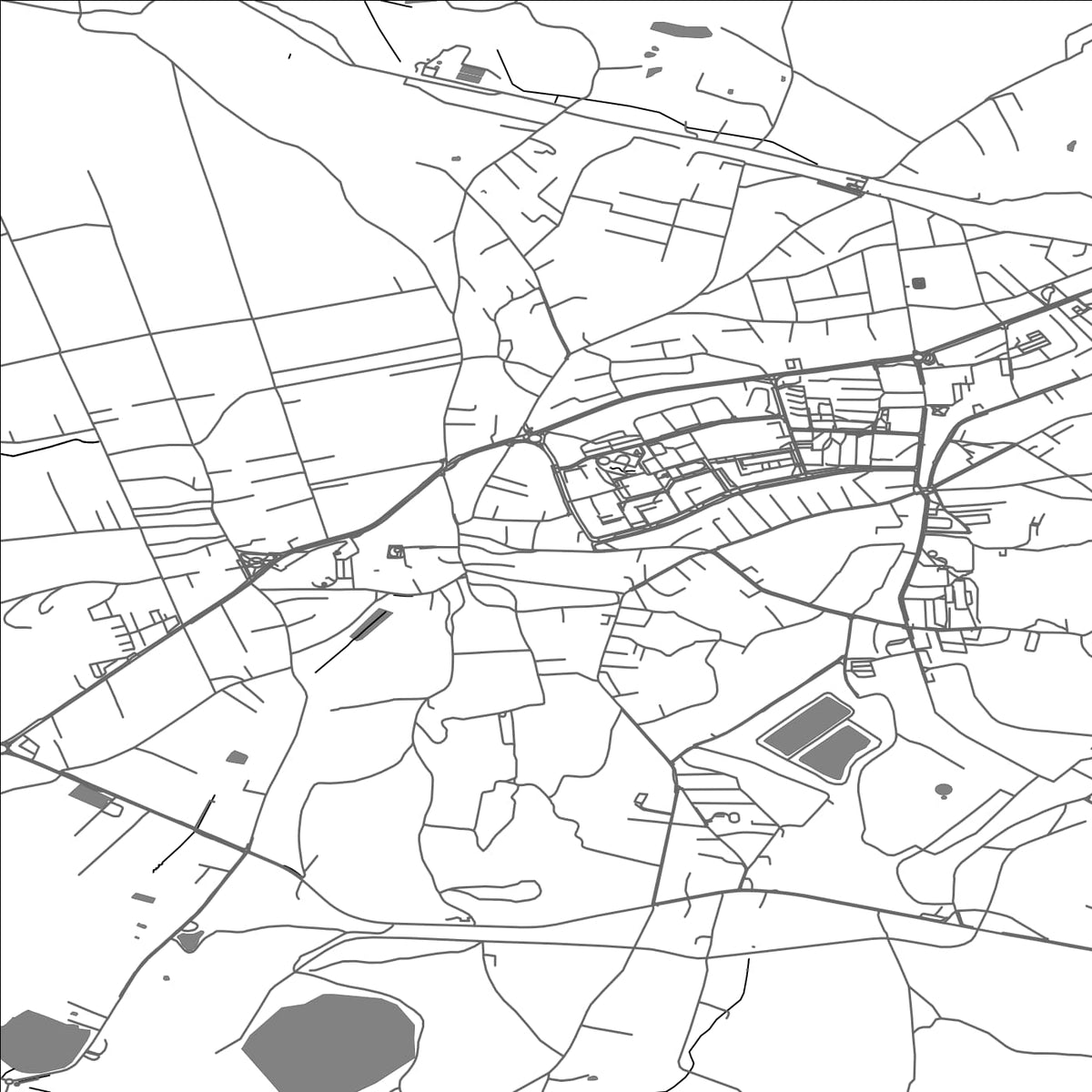 ROAD MAP OF LIBIAZ, POLAND BY MAPBAKES
