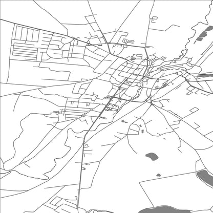 ROAD MAP OF LOBEZ, POLAND BY MAPBAKES
