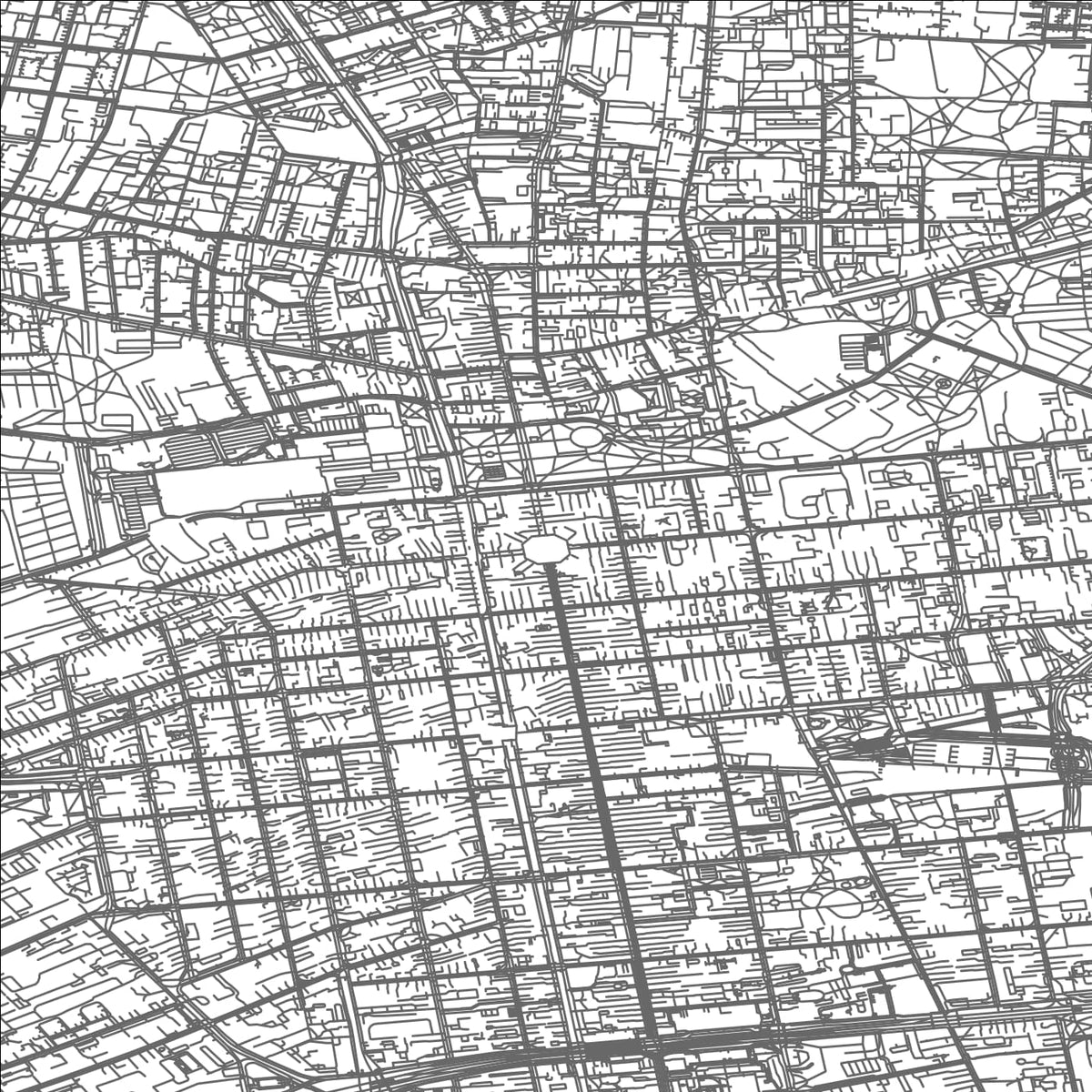 ROAD MAP OF LODZ, POLAND BY MAPBAKES