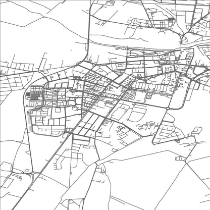 ROAD MAP OF LOWICZ, POLAND BY MAPBAKES