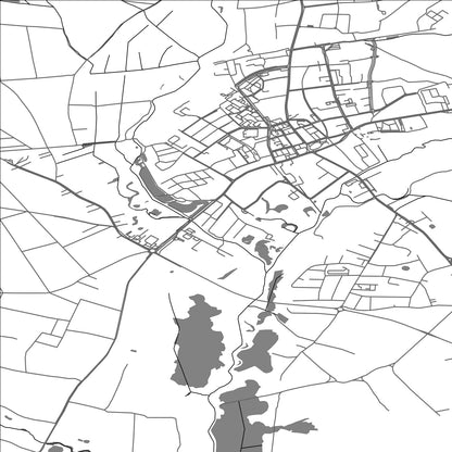ROAD MAP OF LUBACZOW, POLAND BY MAPBAKES