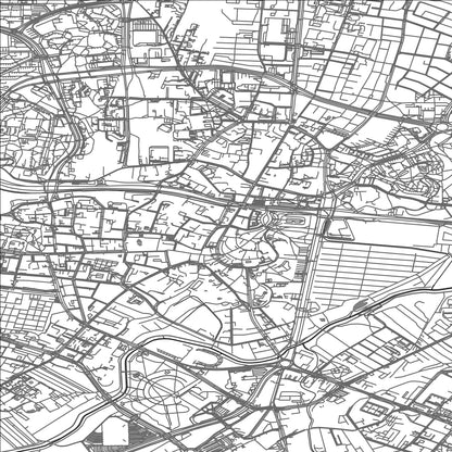 ROAD MAP OF LUBLIN, POLAND BY MAPBAKES