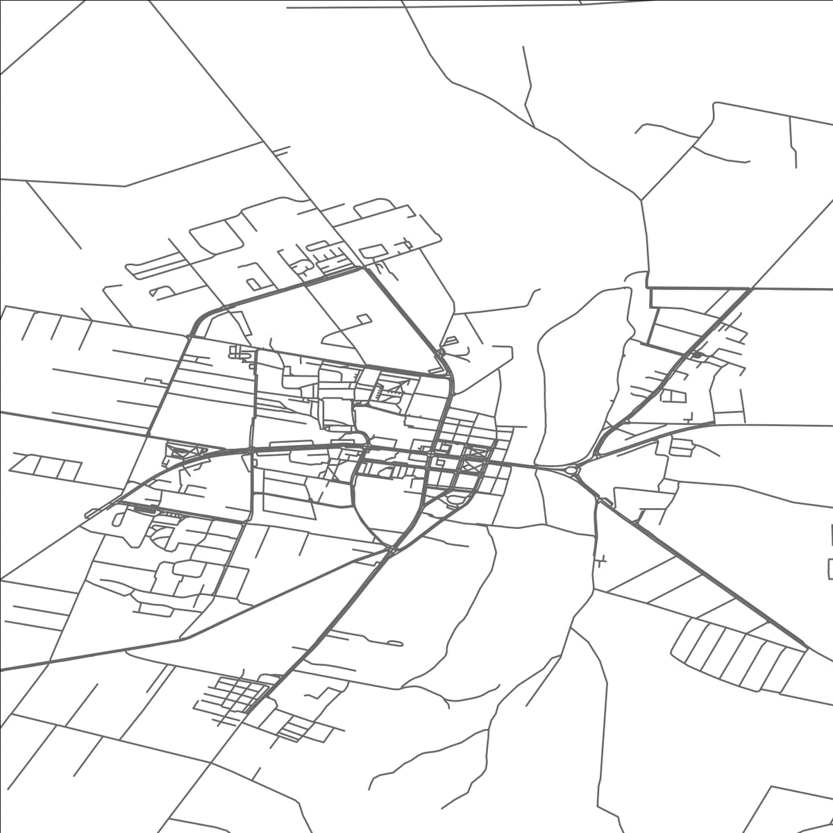 ROAD MAP OF MAKOW MAZOWIECKI, POLAND BY MAPBAKES