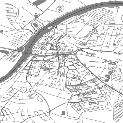 ROAD MAP OF MALBORK, POLAND BY MAPBAKES