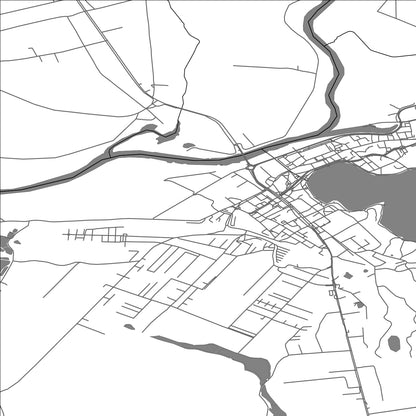 ROAD MAP OF MIEDZYCHOD, POLAND BY MAPBAKES