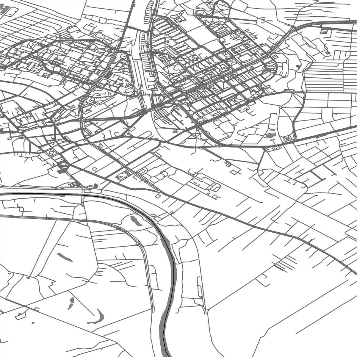 ROAD MAP OF MIELEC, POLAND BY MAPBAKES