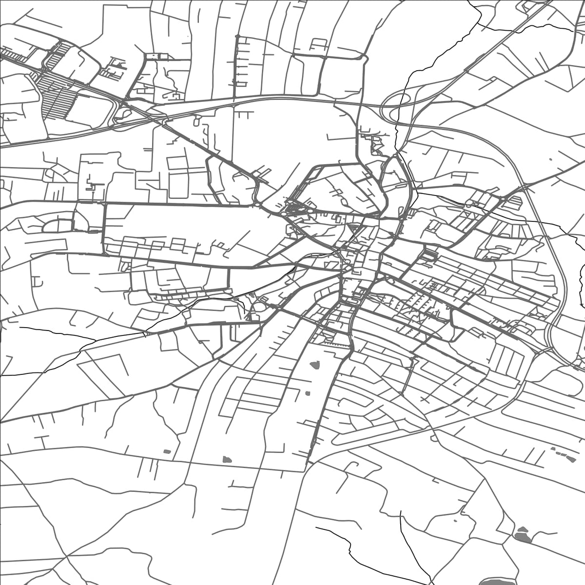 ROAD MAP OF MIKOLOW, POLAND BY MAPBAKES