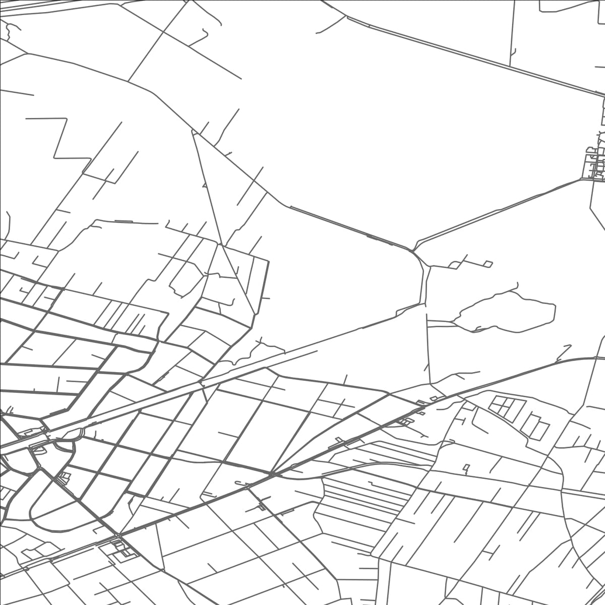 ROAD MAP OF MILANOWEK, POLAND BY MAPBAKES