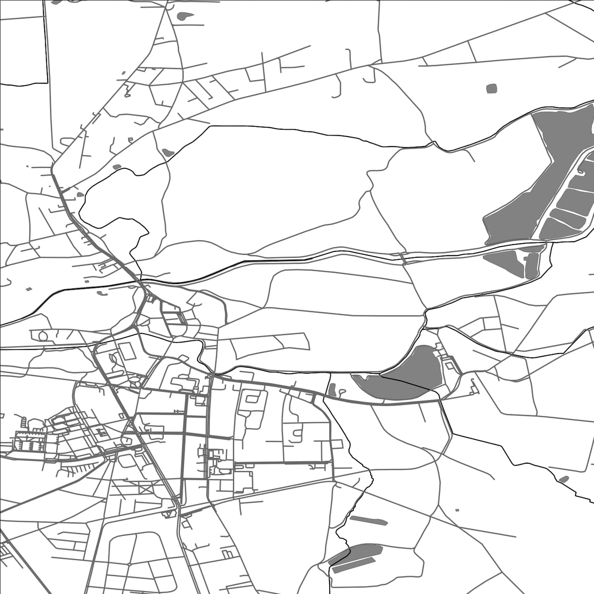 ROAD MAP OF MILICZ, POLAND BY MAPBAKES