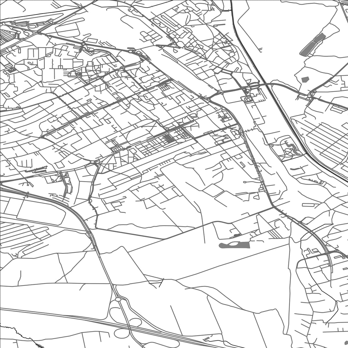 ROAD MAP OF MYSLOWICE, POLAND BY MAPBAKES