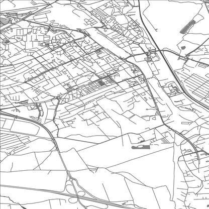 ROAD MAP OF MYSLOWICE, POLAND BY MAPBAKES