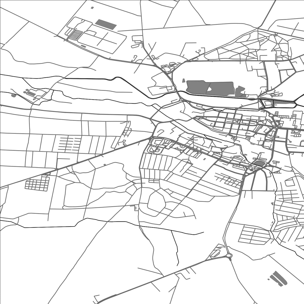 ROAD MAP OF NAMYSLOW, POLAND BY MAPBAKES