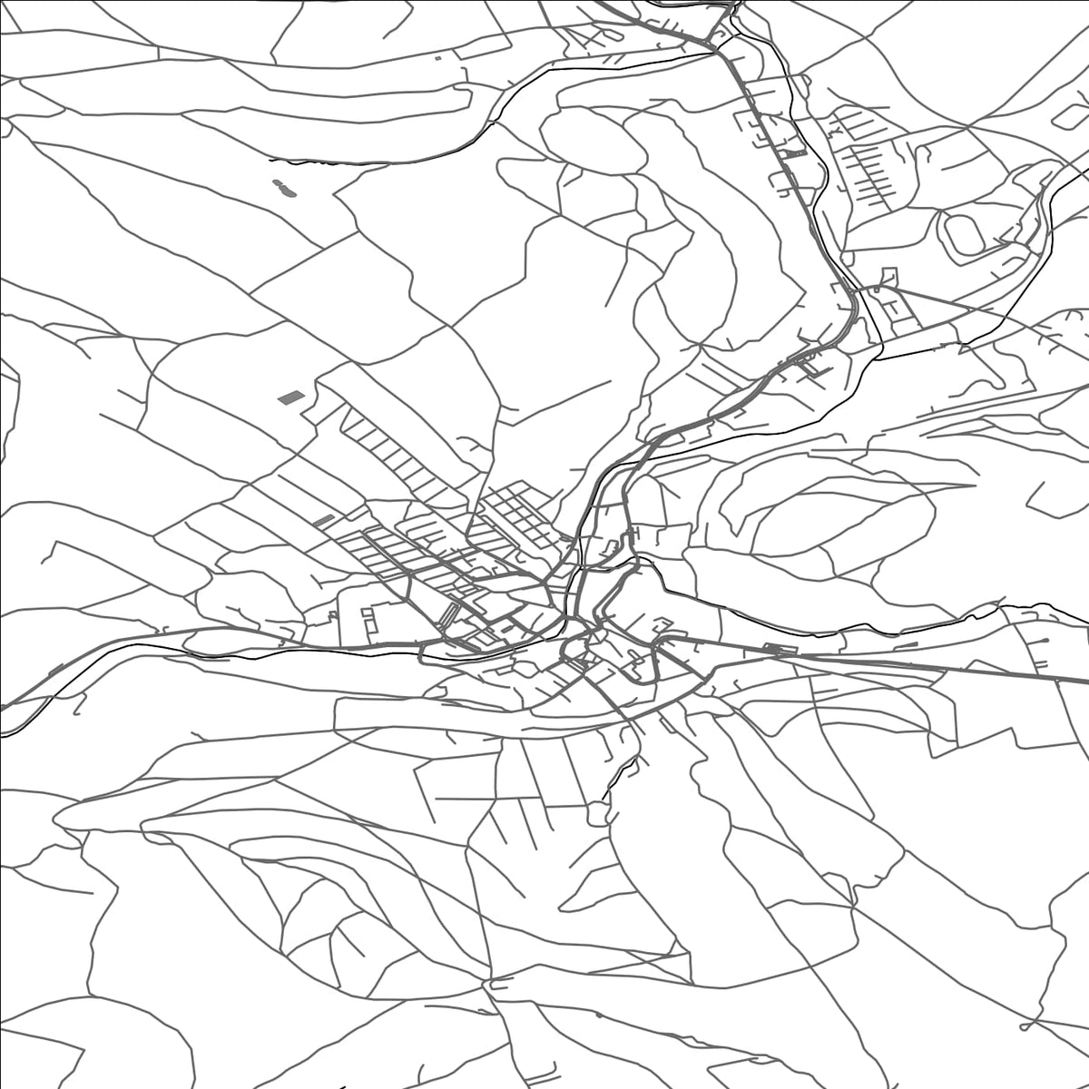 ROAD MAP OF NOWA RUDA, POLAND BY MAPBAKES
