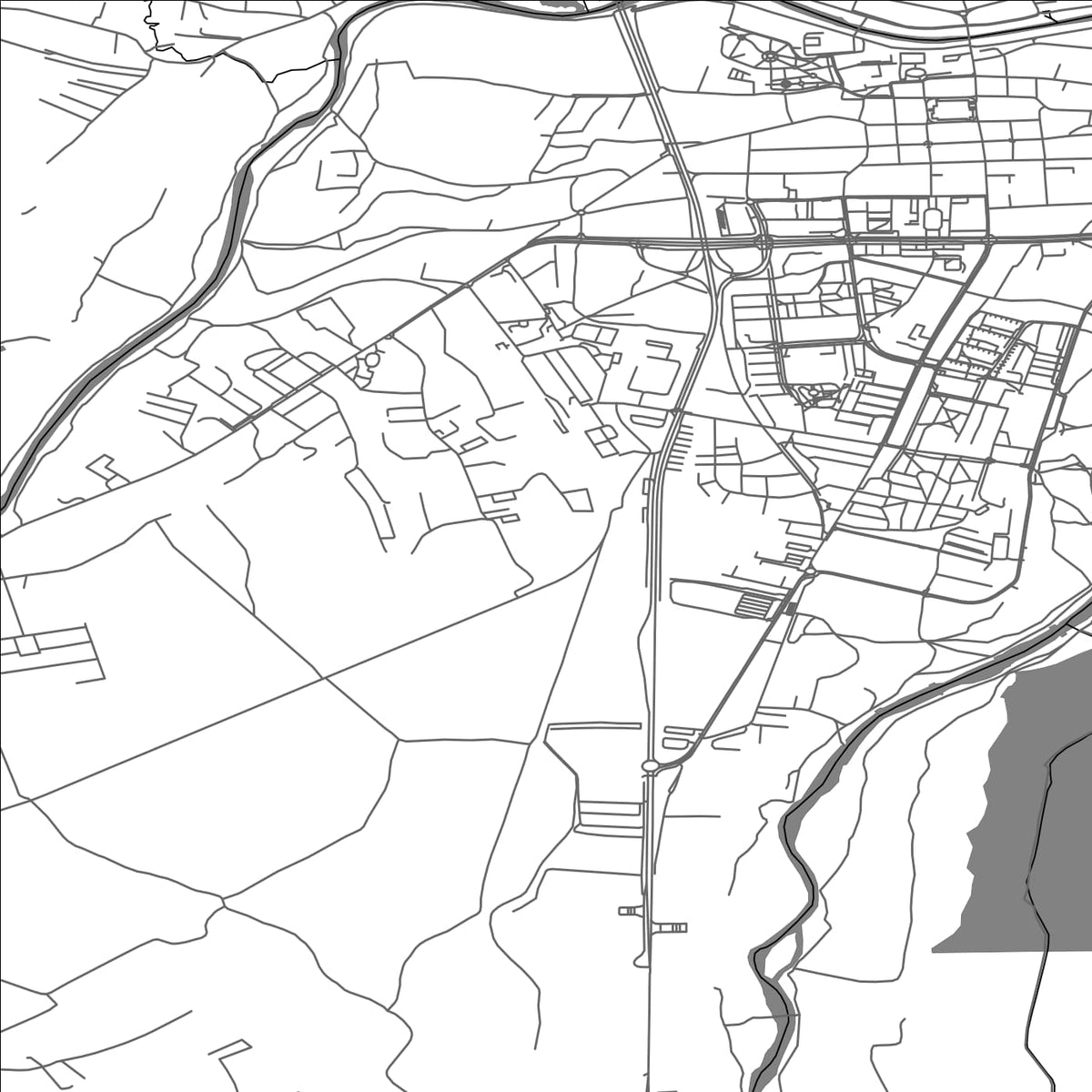 ROAD MAP OF NOWY TARG, POLAND BY MAPBAKES