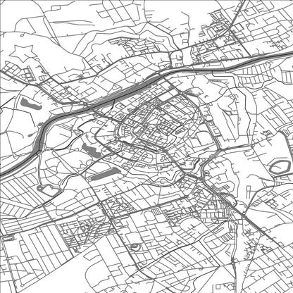 ROAD MAP OF NYSA, POLAND BY MAPBAKES