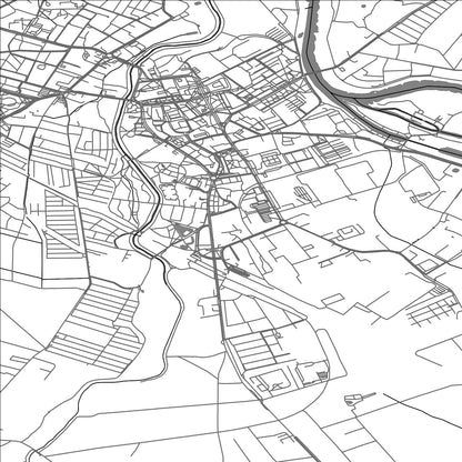 ROAD MAP OF OLAWA, POLAND BY MAPBAKES